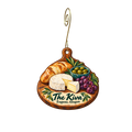 Kiva Grocery Store — Local inspiration custom wood ornament OC2137, photographic gold spiral hook