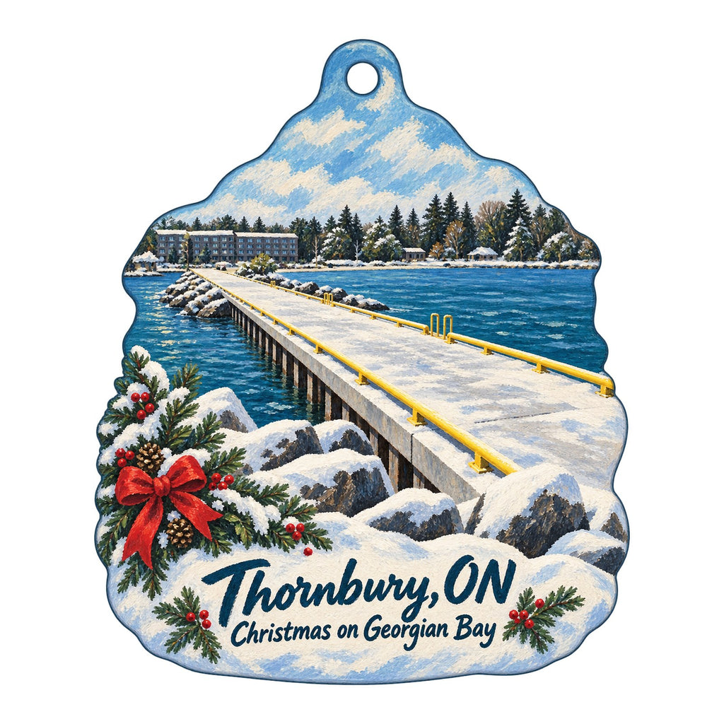 Bonkers Gift Shop Christmas custom wood ornament OC213 on white
