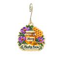 Paisley Farm and Greenhouses — Local inspiration custom wood ornament OC2140, photographic gold spiral hook