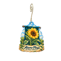 Alamo Flags — Store identity custom wood ornament OC2141, photographic gold spiral hook
