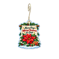 Alamo Flags — Christmas custom wood ornament OC2142, photographic gold spiral hook
