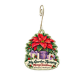 My Garden Nursery — Christmas custom wood ornament OC2145, photographic gold spiral hook