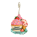 Sweet Savannah’s of the Fl keys — Store identity custom wood ornament OC2168, photographic gold spiral hook
