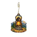 The Orange Crate Too — Local inspiration custom wood ornament OC2176, photographic gold spiral hook