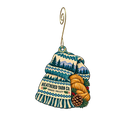 Heathered Yarn Co — Local inspiration custom wood ornament OC2182, photographic gold spiral hook