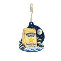 A Heart for Art — Local inspiration custom wood ornament OC2188, photographic gold spiral hook