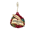 Visit Cedar City — Local inspiration custom wood ornament OC2191, photographic gold spiral hook