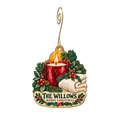 The Willow's Day Spa — Christmas custom wood ornament OC2193, photographic gold spiral hook