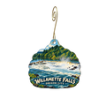 Providence Willamette Falls Medical — Local inspiration custom wood ornament OC2209, photographic gold spiral hook