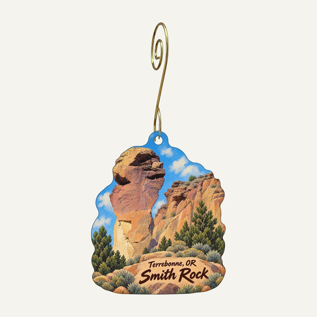 Oliver Lemon's Town Icon custom wood ornament OC220 hanging on hook