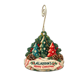 Aladdin's Art Gallery — Christmas custom wood ornament OC2214, photographic gold spiral hook