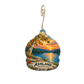 Aladdin's Art Gallery — Local inspiration custom wood ornament OC2215, photographic gold spiral hook