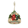 Imaginations USA — Christmas custom wood ornament OC2217, photographic gold spiral hook