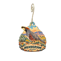 Imaginations USA — Local inspiration custom wood ornament OC2218, photographic gold spiral hook