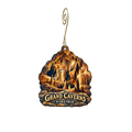 Town of Grottoes Parks and Tourism Department / Grand Caverns — Store identity custom wood ornament OC2219, photographic gold spiral hook