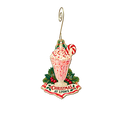 Lyon's Corner Drug & Soda Fountain — Christmas custom wood ornament OC2226, photographic gold spiral hook