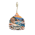 Lyon's Corner Drug & Soda Fountain — Local inspiration custom wood ornament OC2227, photographic gold spiral hook