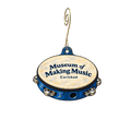 Museum of Making Music — Store identity custom wood ornament OC2228, photographic gold spiral hook