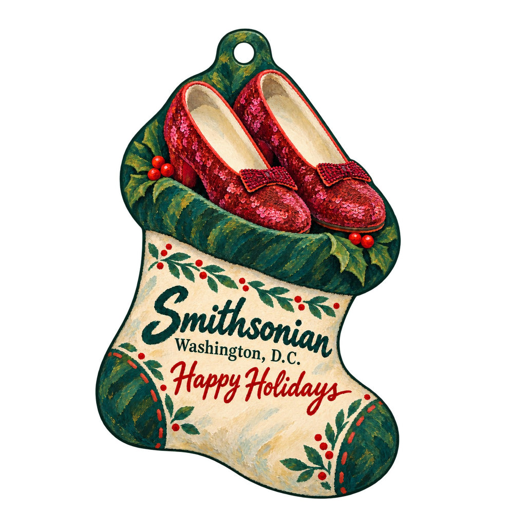 Smithsonian Museum Stores - NMAH receiving dock Christmas custom wood ornament OC222 on white