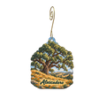 Perry's Parcel and Gift — Local inspiration custom wood ornament OC2242, photographic gold spiral hook