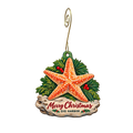 Beachside Gifts — Christmas custom wood ornament OC2244, photographic gold spiral hook