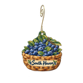 Covert/South Haven KOA — Local inspiration custom wood ornament OC2251, photographic gold spiral hook