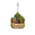 Huachuca Museum Society — Store identity custom wood ornament OC2255, photographic gold spiral hook