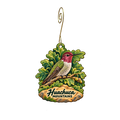 Huachuca Museum Society — Local inspiration custom wood ornament OC2257, photographic gold spiral hook