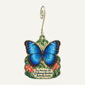 The Bluebird Cottage Town Icon custom wood ornament OC226 hanging on hook