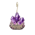 Legends of Time — Store identity custom wood ornament OC2276, photographic gold spiral hook