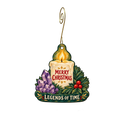 Legends of Time — Christmas custom wood ornament OC2277, photographic gold spiral hook