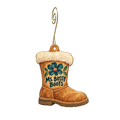 Ms Bossy Boots — Store identity custom wood ornament OC2279, photographic gold spiral hook