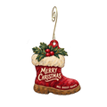 Ms Bossy Boots — Christmas custom wood ornament OC2280, photographic gold spiral hook
