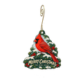 The Bird House NY — Christmas custom wood ornament OC2289, photographic gold spiral hook