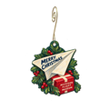 Michigan Flight Museum — Christmas custom wood ornament OC2292, photographic gold spiral hook