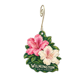 Airlie Gardens Gift Shop — Local inspiration custom wood ornament OC2302, photographic gold spiral hook