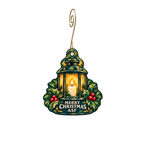 Alabama Shakesepeare Festival gift shop — Christmas custom wood ornament OC2307, photographic gold spiral hook