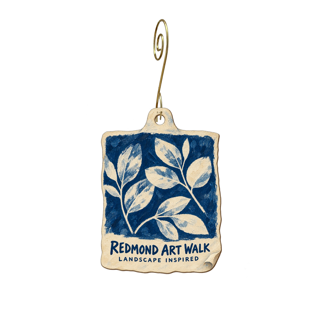 Landscape Inspired Gallery (and Beads!) — Local inspiration custom wood ornament OC2323, photographic gold spiral hook