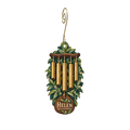 Wildewood — Local inspiration custom wood ornament OC2326, photographic gold spiral hook