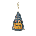 Magpie AZ — Local inspiration custom wood ornament OC2332, photographic gold spiral hook