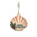 Coco Lobo Boutique — Christmas custom wood ornament OC2337, photographic gold spiral hook