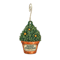 Natures Whole Food Depot — Christmas custom wood ornament OC2343, photographic gold spiral hook