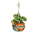 Natures Whole Food Depot — Local inspiration custom wood ornament OC2344, photographic gold spiral hook