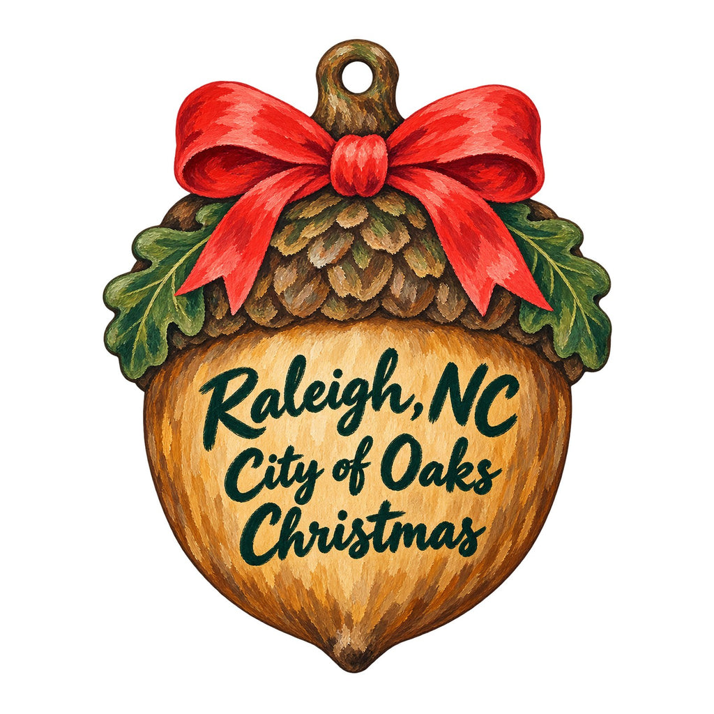 The Museum Store at the North Carolina Museum of Natural Sciences Christmas custom wood ornament OC234 on white