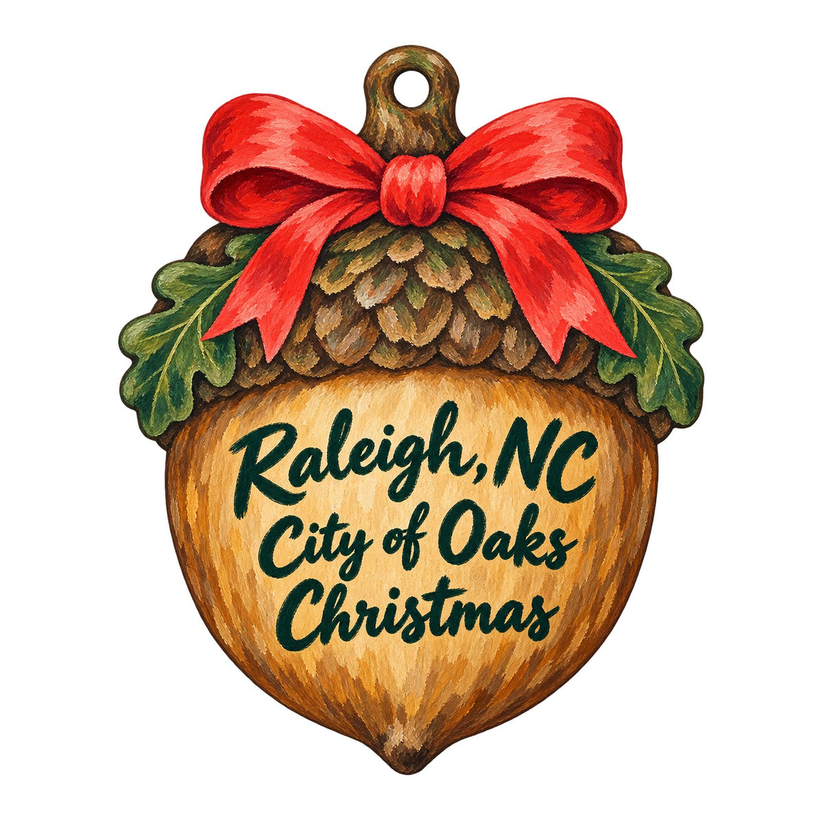 The Museum Store at the North Carolina Museum of Natural Sciences Christmas custom wood ornament OC234 on white