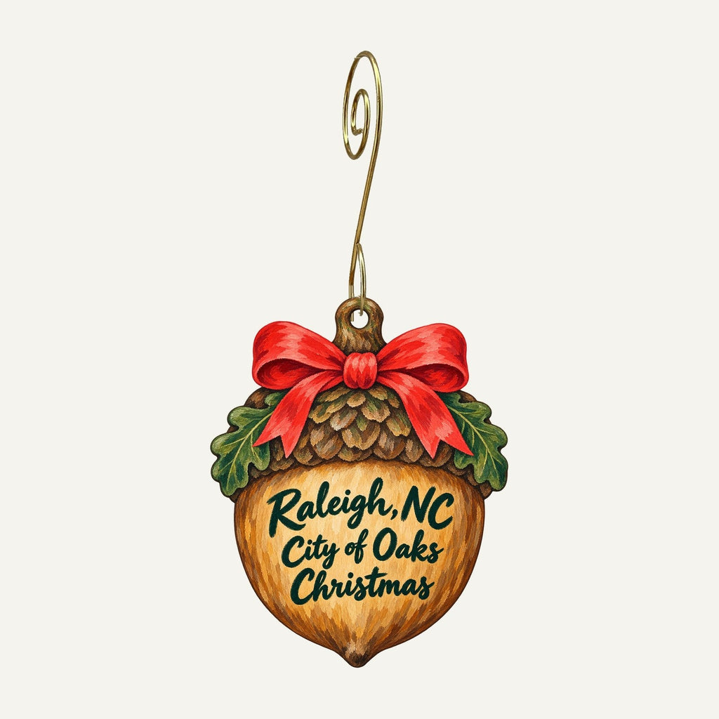 The Museum Store at the North Carolina Museum of Natural Sciences Christmas custom wood ornament OC234 hanging on hook