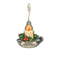 Michie Tavern ca. 1784 — Christmas custom wood ornament OC2361, photographic gold spiral hook