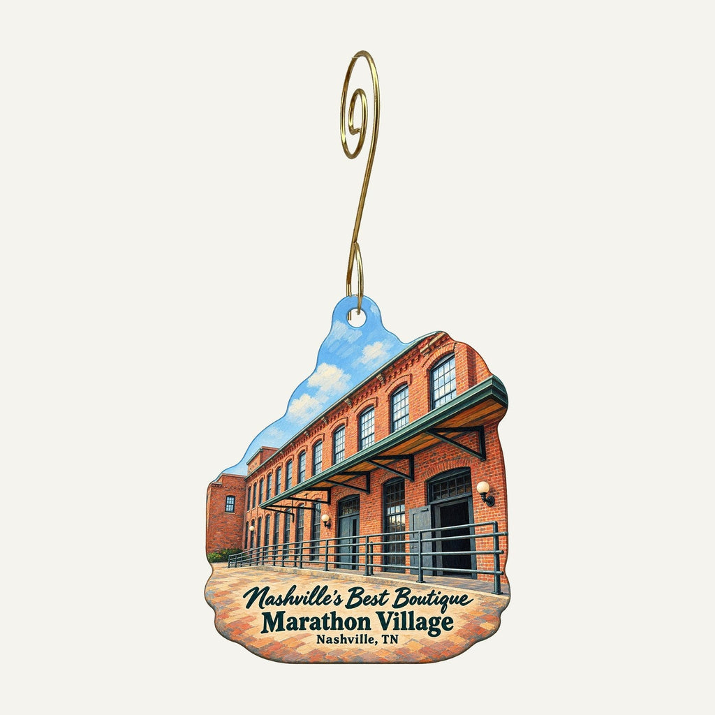 Nashville's Best Boutique Logo custom wood ornament OC236 hanging on hook