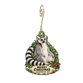 Brandywine Zoo Gift Shop — Christmas custom wood ornament OC2370, photographic gold spiral hook
