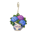 The Plum Porch — Local inspiration custom wood ornament OC2386, photographic gold spiral hook